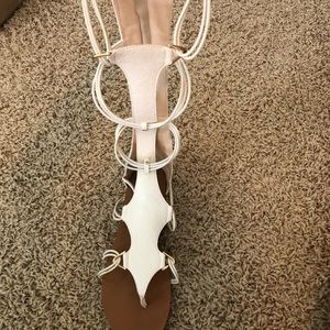 Aldo white gladiator sandals